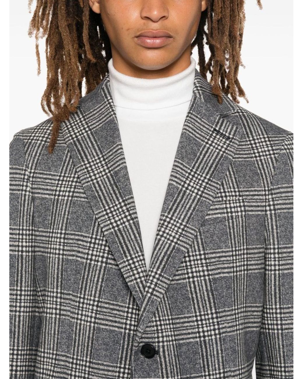 Circolo 1901 Gray Cotton Single-Breasted Jacket for men