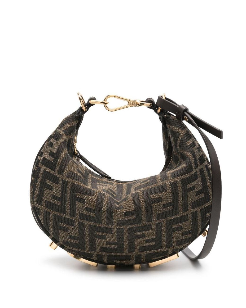 Borsa Hobo Graphy Ff di Fendi in Black