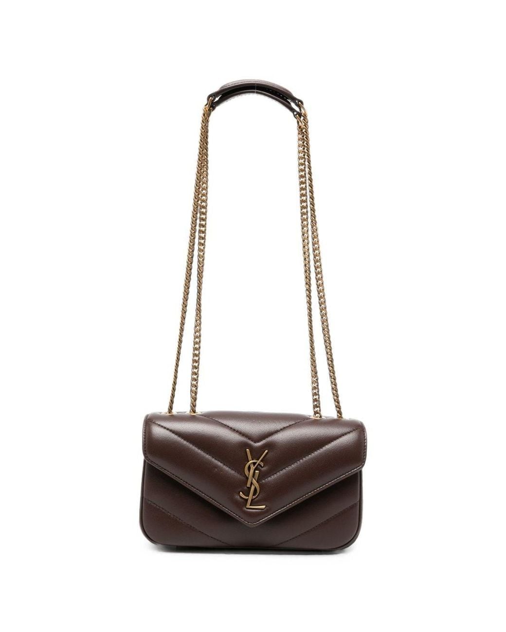 Saint Laurent White Loulou Mini Suede Leather Shoulder Bag
