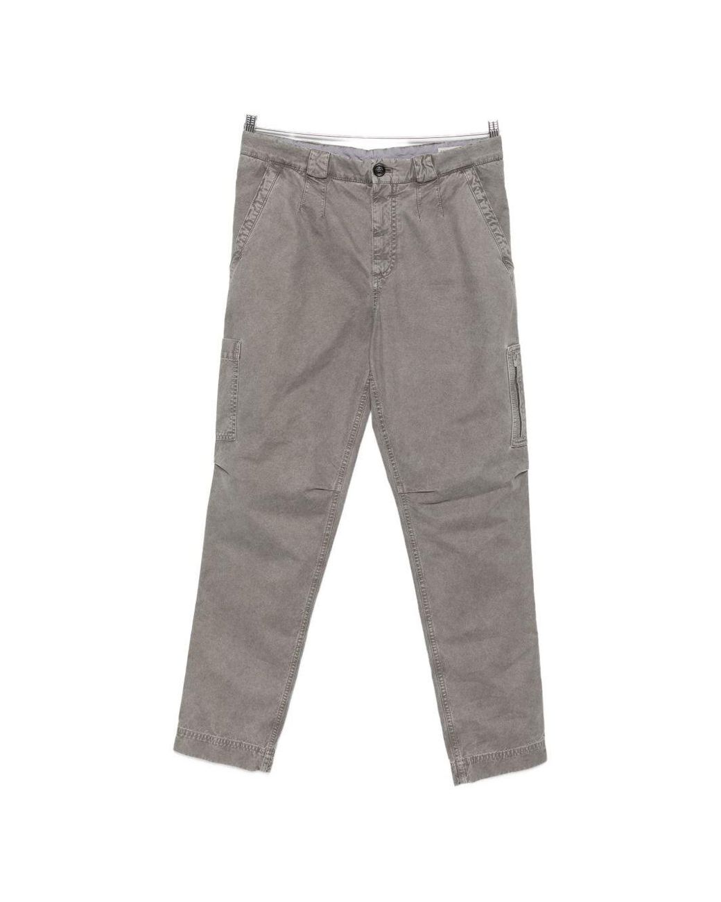 Brunello Cucinelli Gray Cotton Trousers for men
