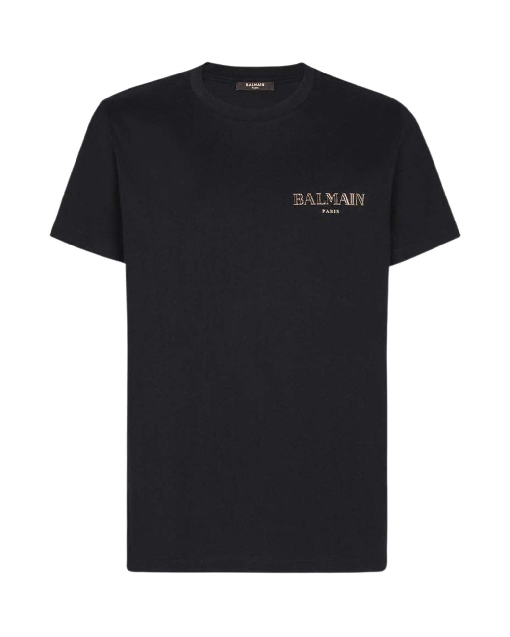 Balmain Black Cotton T-Shirt for men
