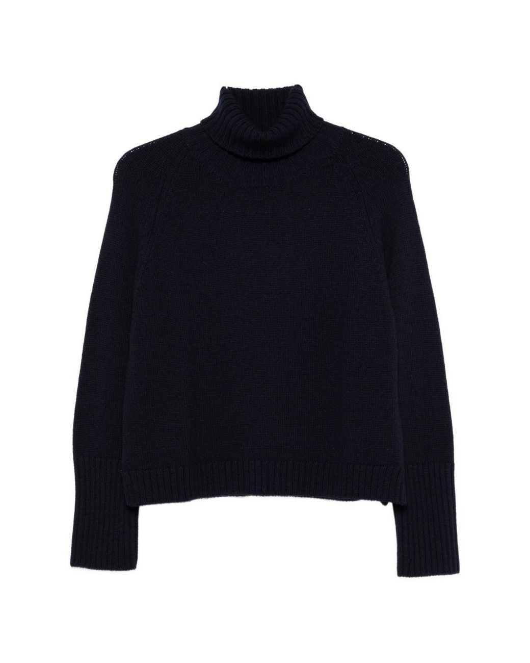 Base London Blue Wool Turtle-Neck Sweater