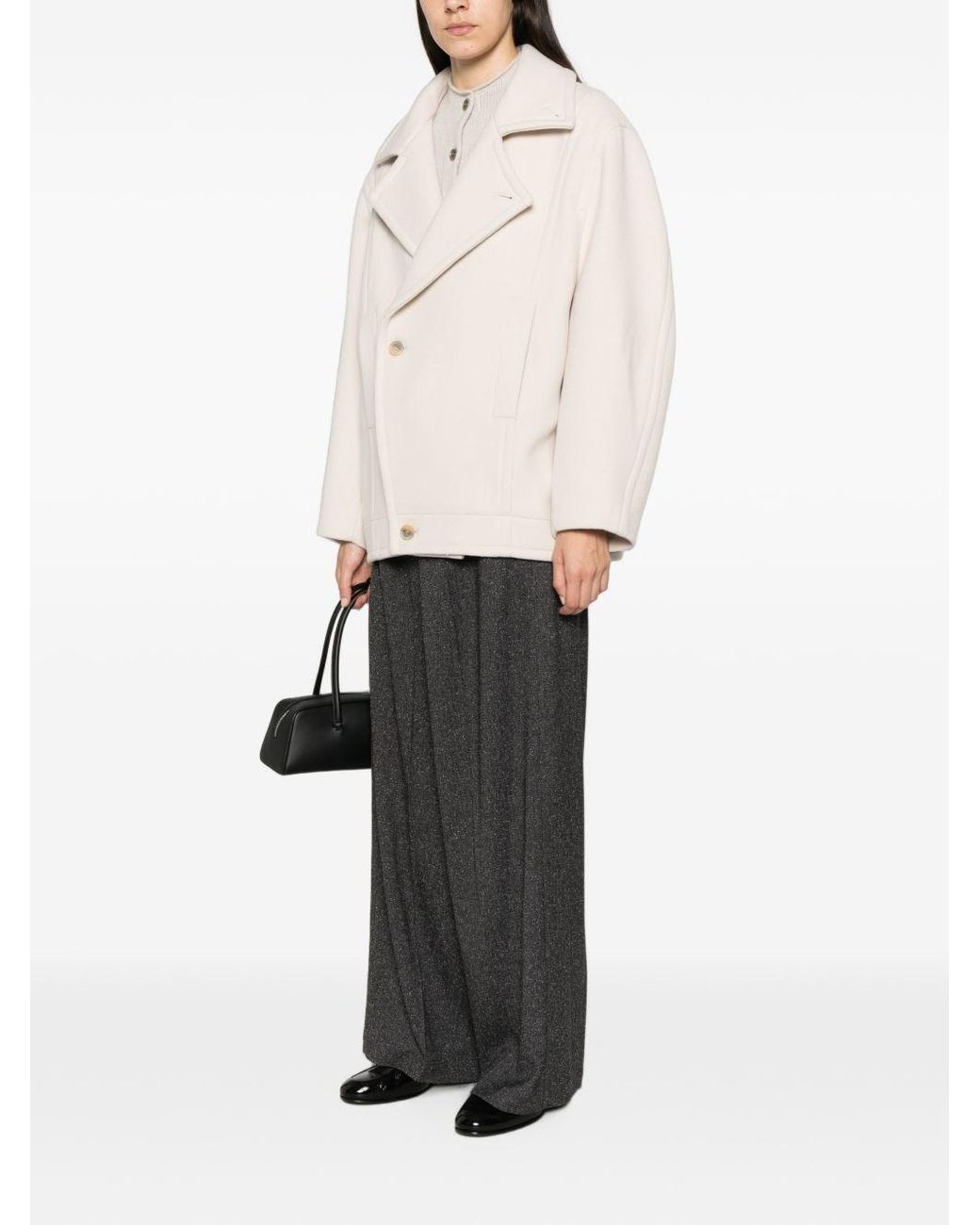 Semicouture White Kara Wool Coat