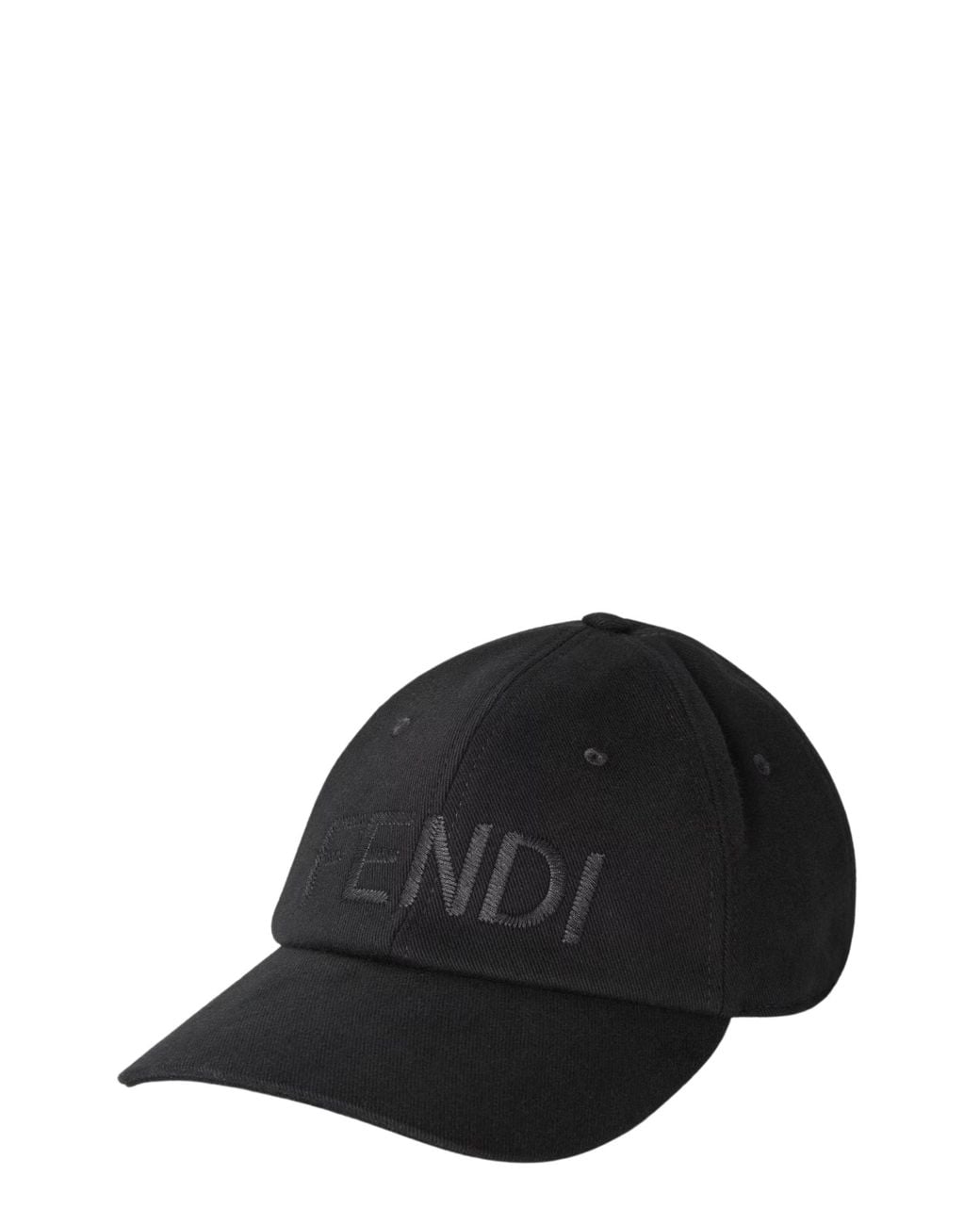 Fendi Black Cotton Baseball Cap for men