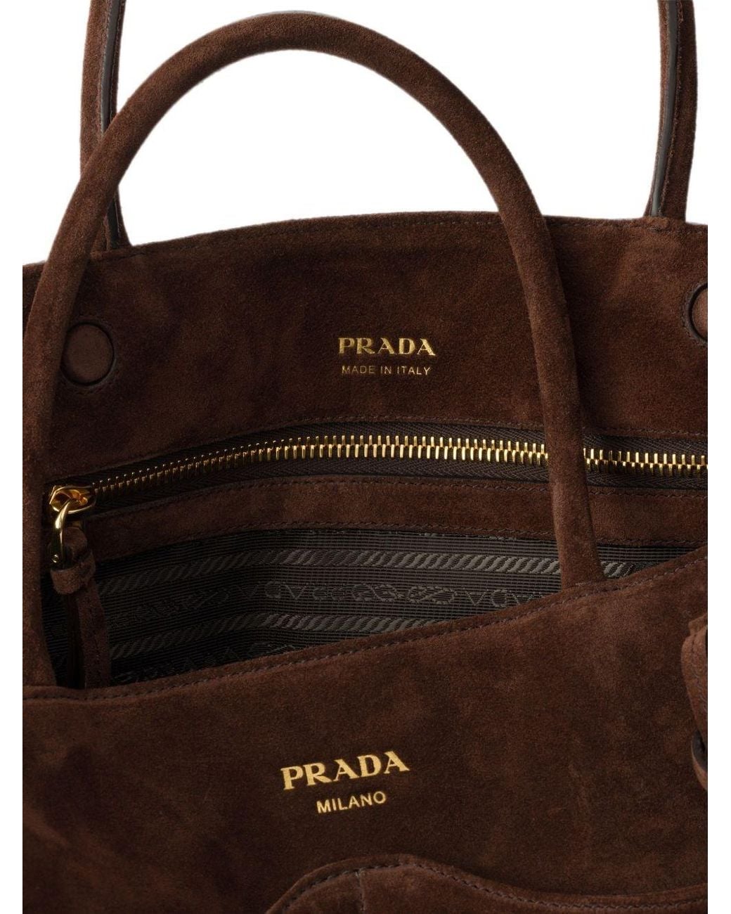 Prada Brown Allusion Large Leather Tote
