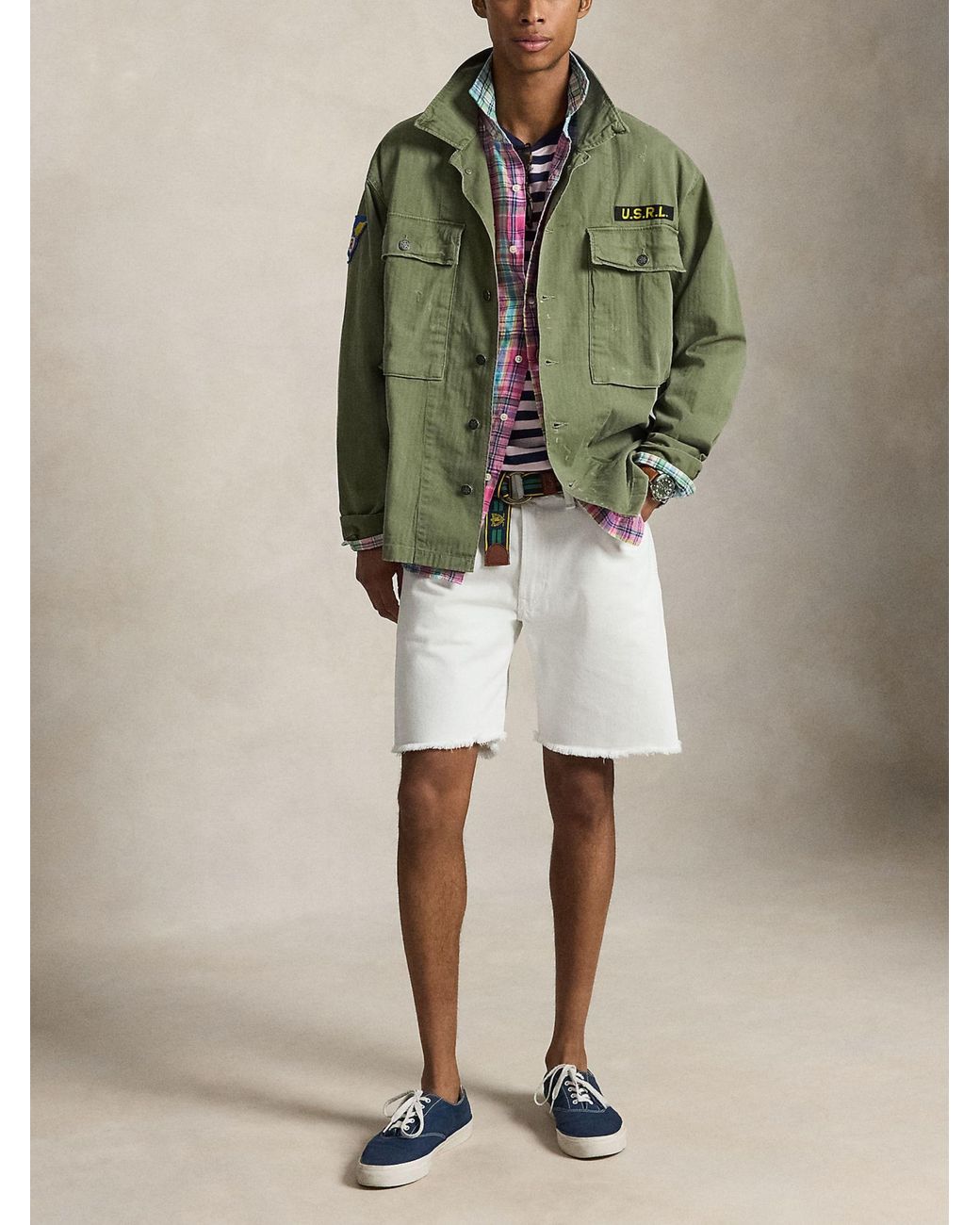 Ralph Lauren Green Cotton Shirt for men