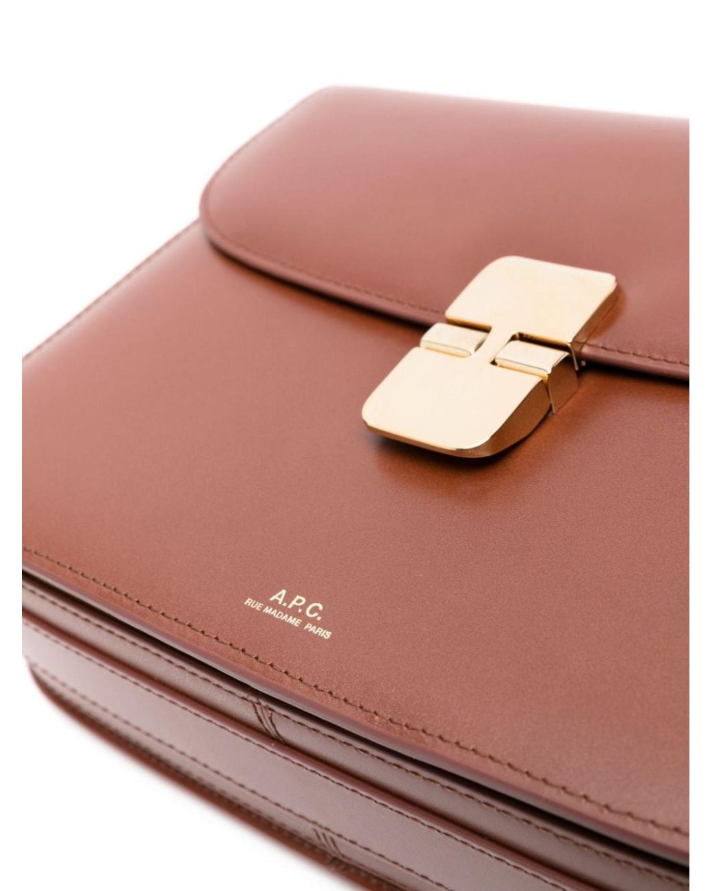 A.P.C. Brown Leather Cross Body Bag