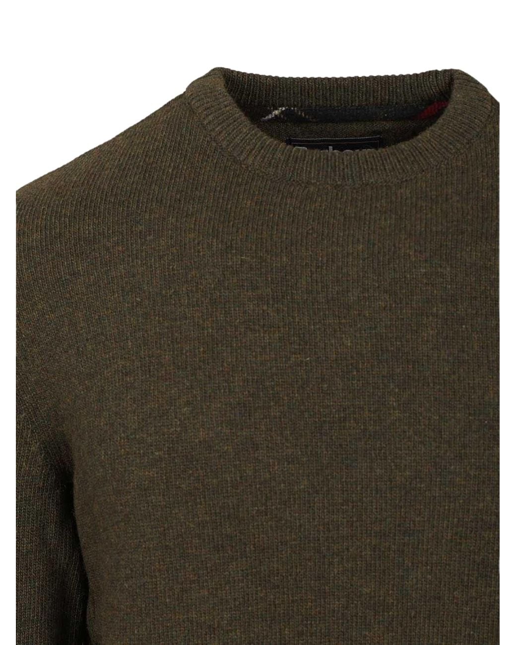 Barbour Green Wool Sweater for men