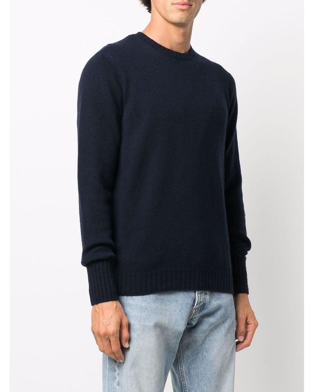 Drumohr Blue Crewneck Sweater for men