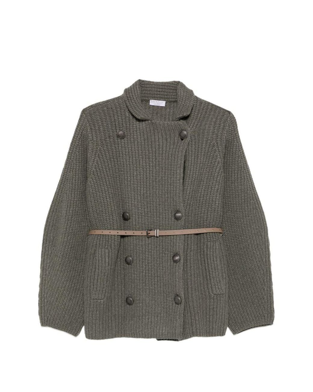 Brunello Cucinelli Gray Cashmere Cardigan