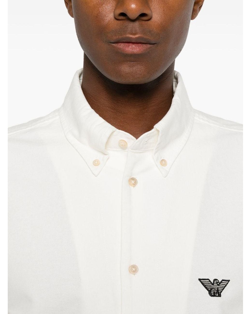 Emporio Armani White Cotton Shirt for men