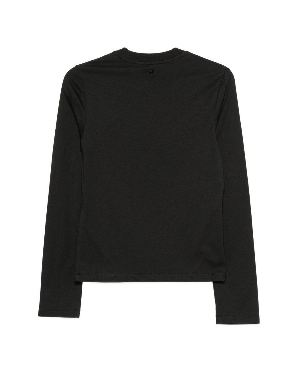 AMI Black Ami De Coeur Cotton T-Shirt