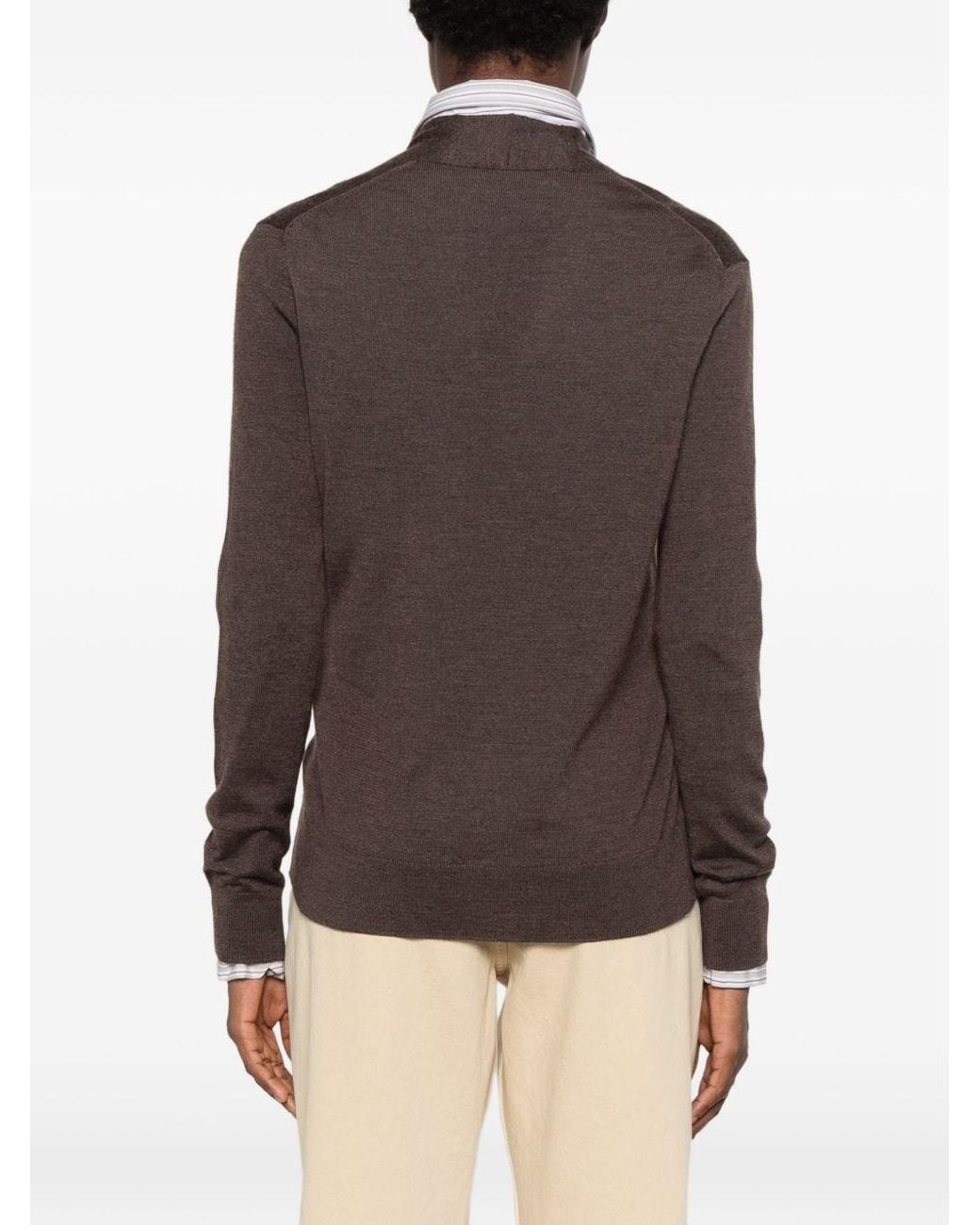 The Row Brown Quovine Cashmere Polo Shirt