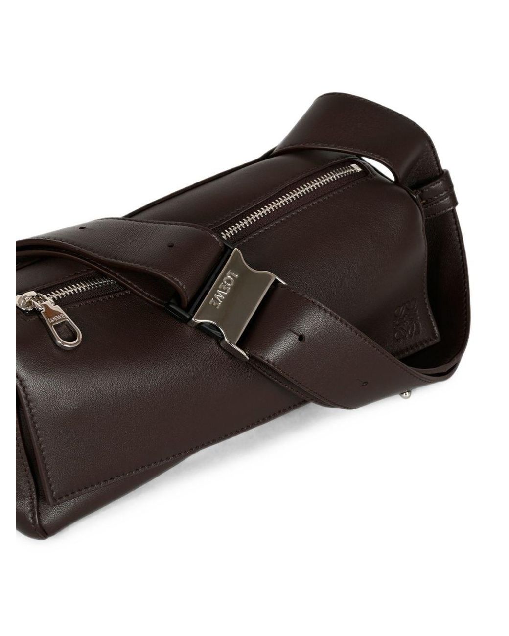 Loewe White Puzzle Featherlight Leather Sling Bag for men