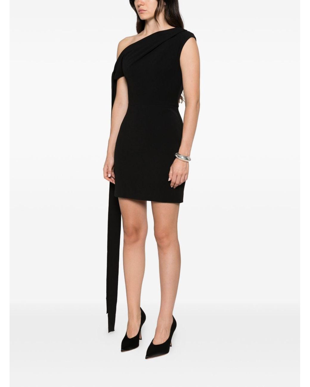 Solace London Black Gardner Mini Dress
