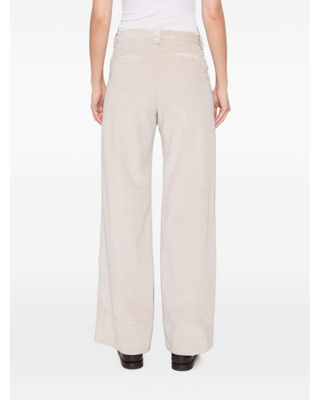 White Sand White Cotton Trousers