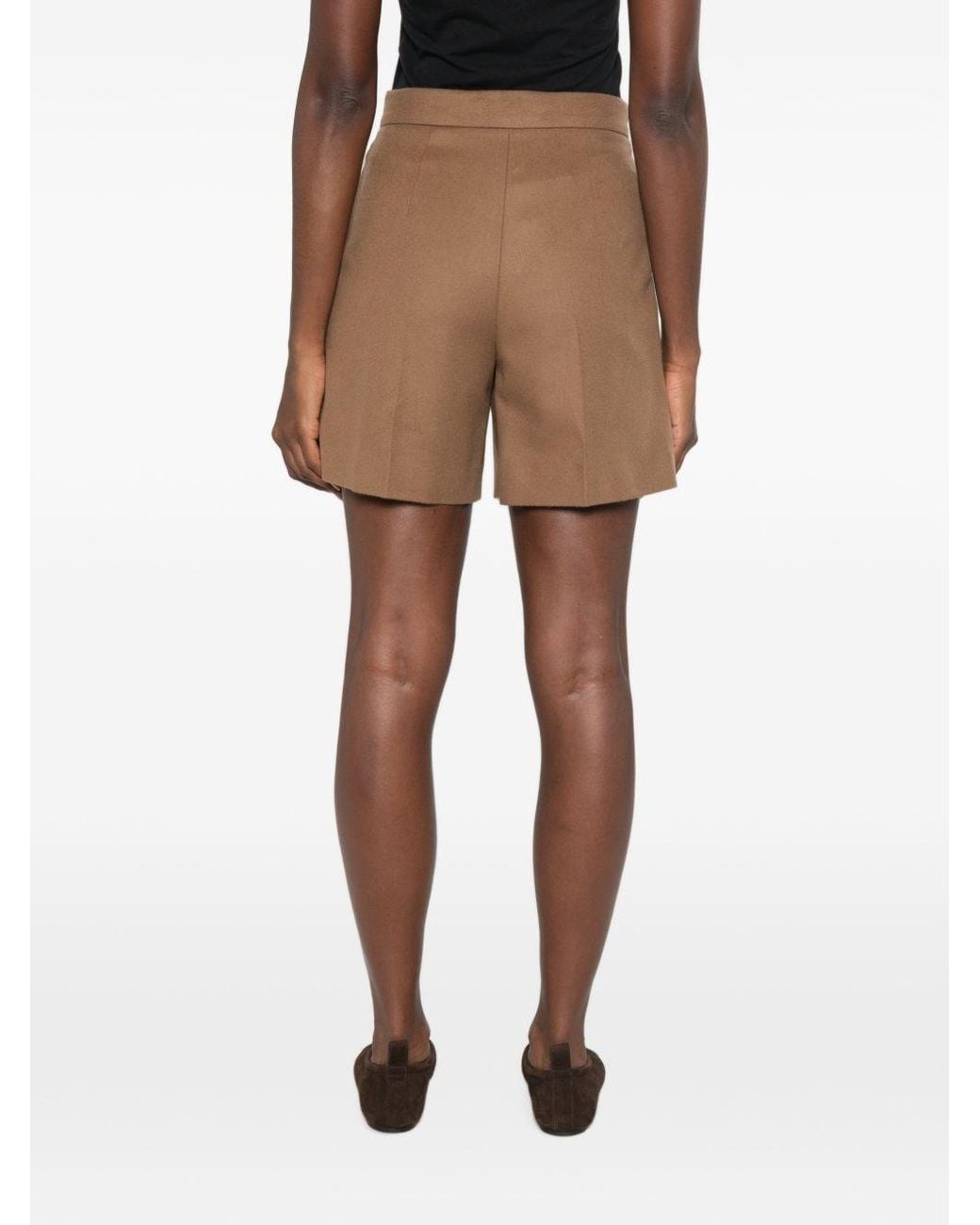 Max Mara Brown Wool Shorts