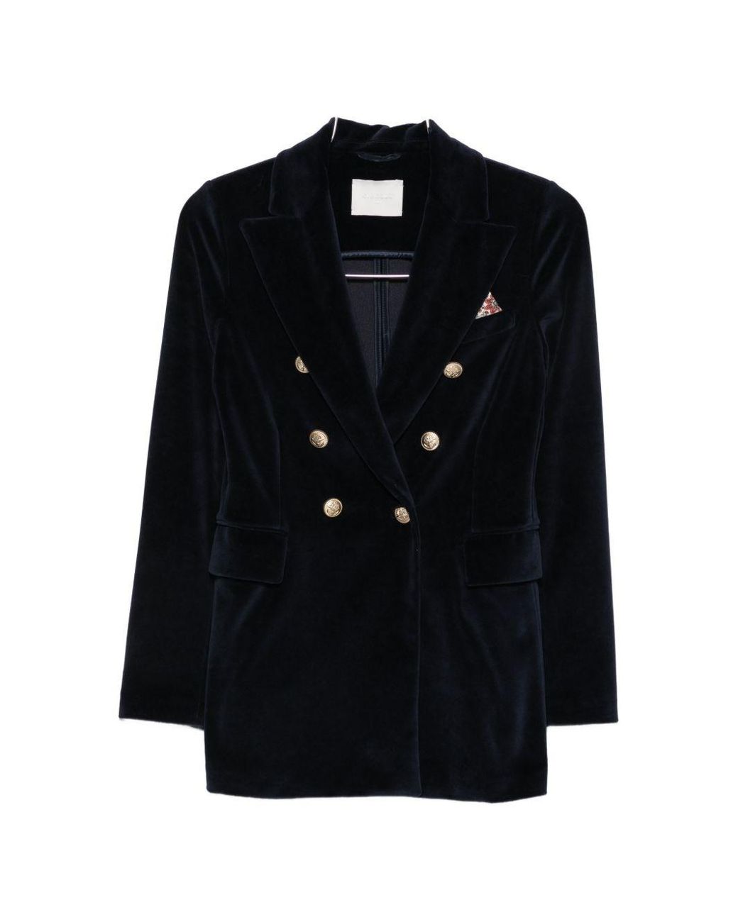 Circolo 1901 Black Cotton Double-Breasted Jacket