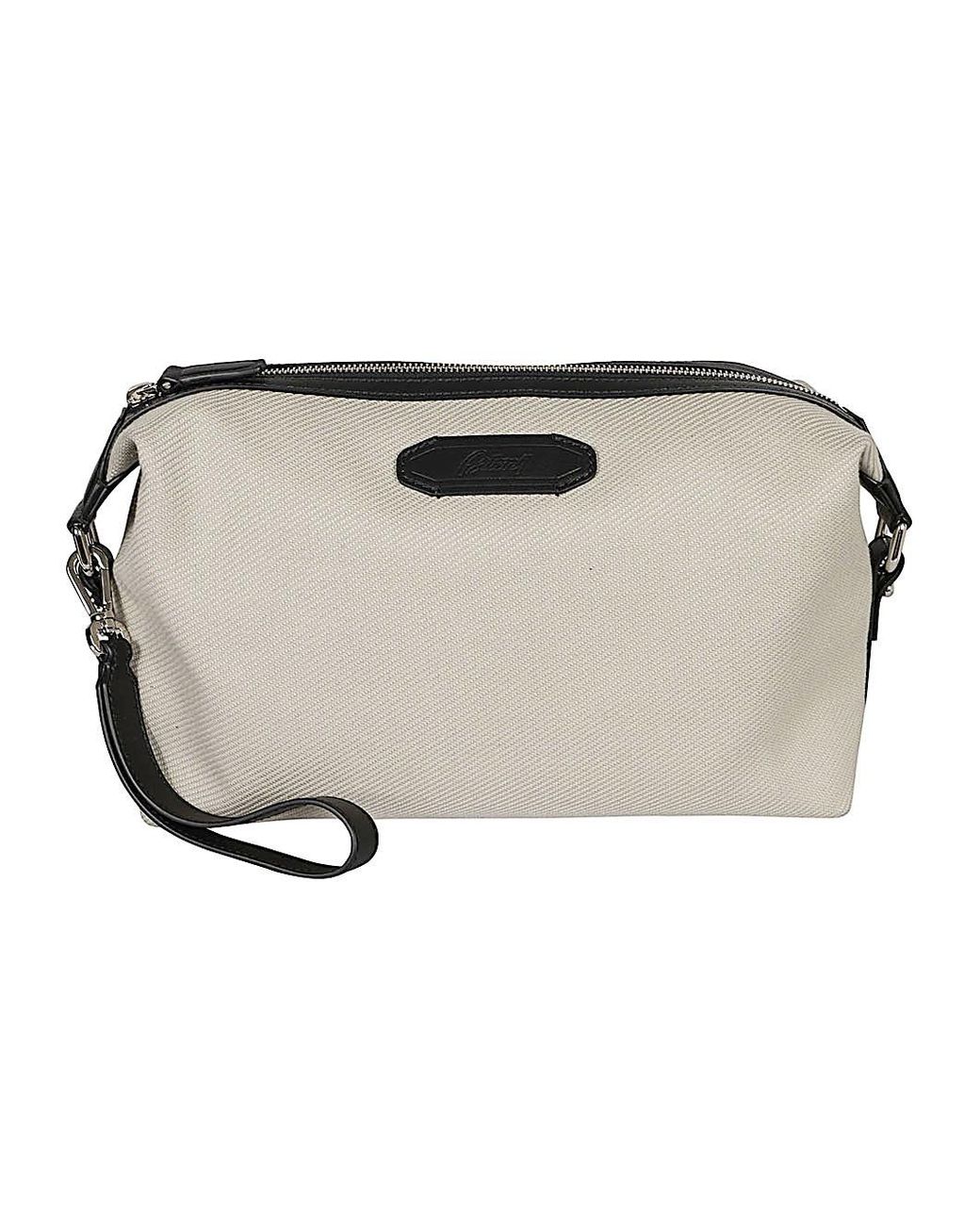 Brioni Black Via Veneto Canvas Pouch for men