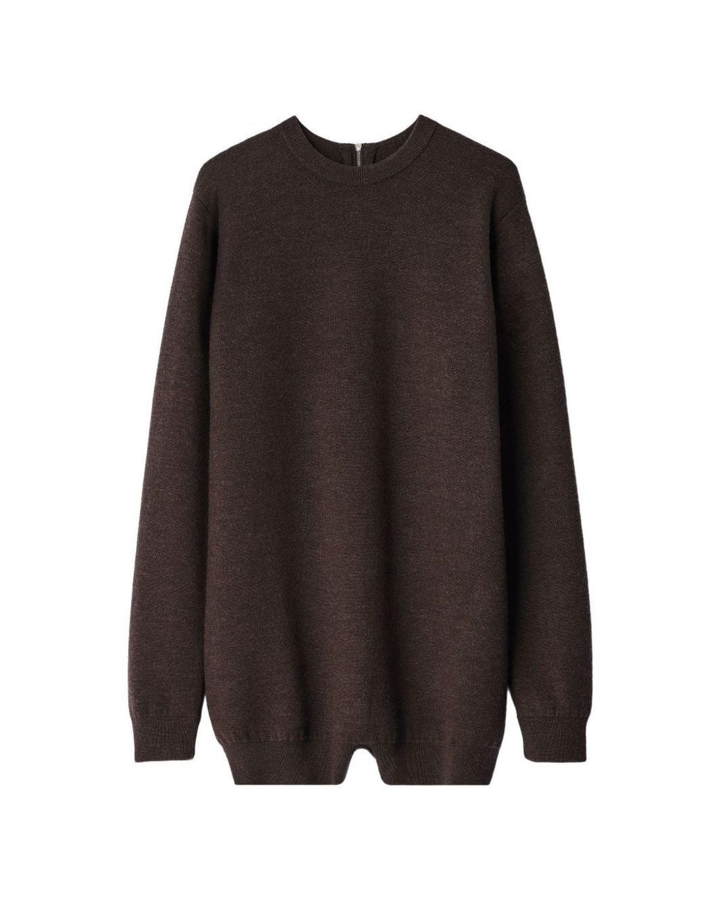Lemaire Brown Wool Crewneck Sweater