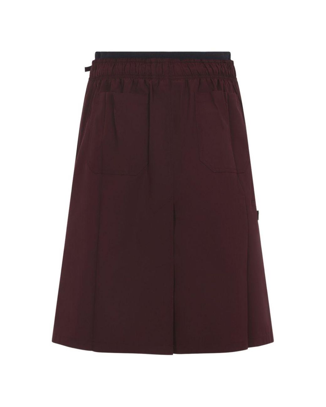 Prada Purple Cotton Blend Midi Skirt