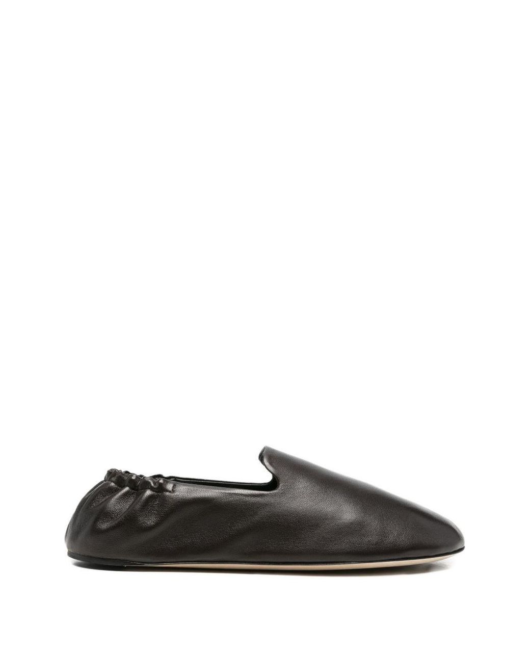 The Row Black Casa Elasticated-Heel Slippers