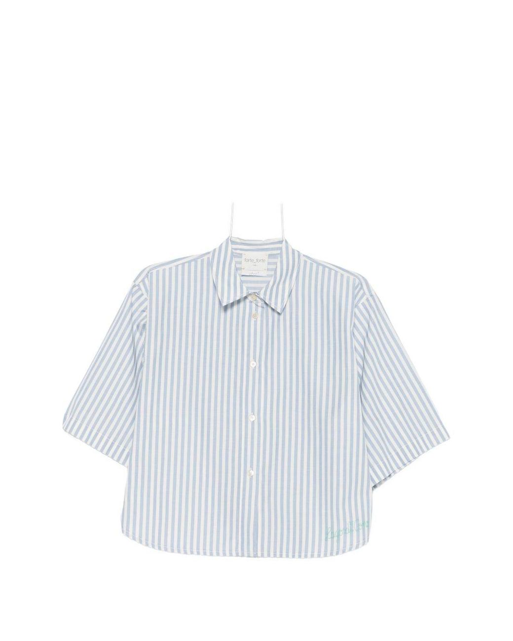 Forte_forte White Cotton Blend Boxy Shirt