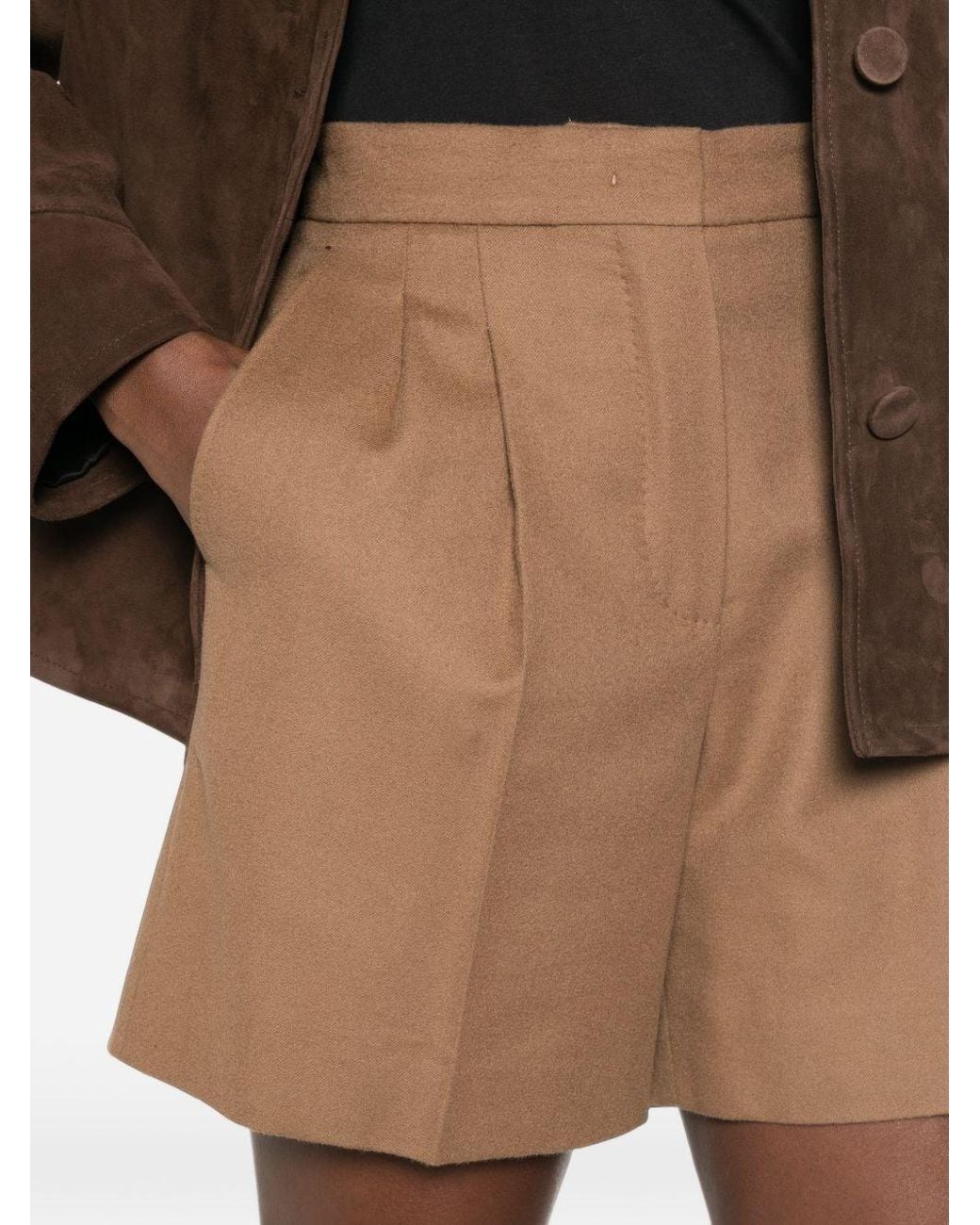 Max Mara Brown Wool Shorts