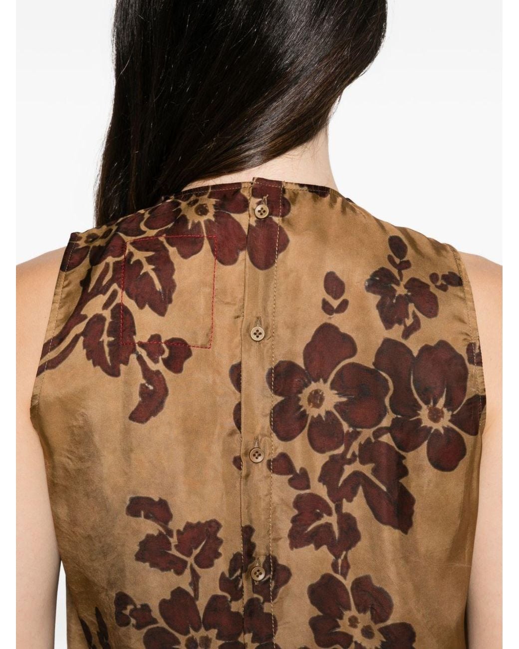 Uma Wang Brown Teet Printed Top