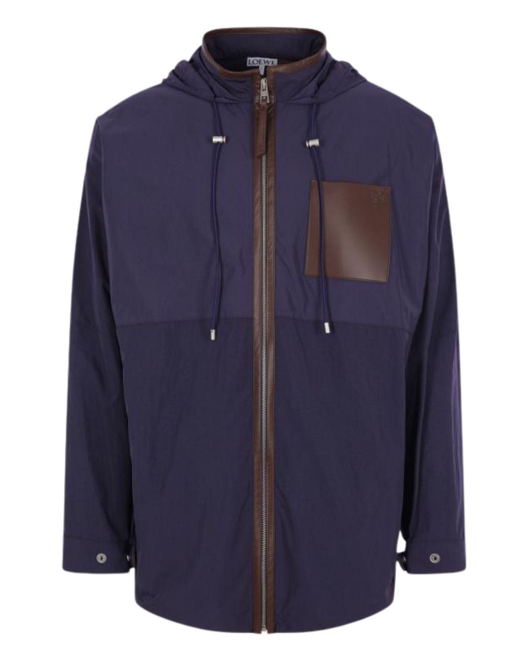 Loewe Blue Nylon Hooded Jacket for men