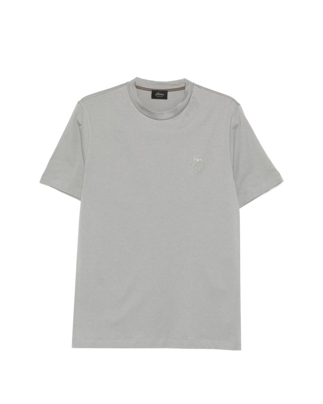 Brioni Gray Cotton T-Shirt for men