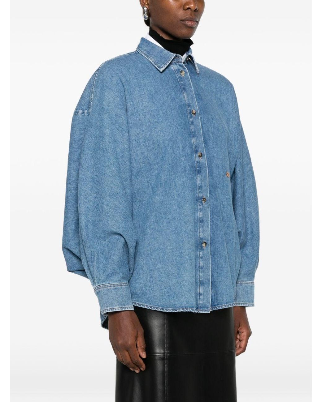 Loewe Blue Anagram Denim Shirt