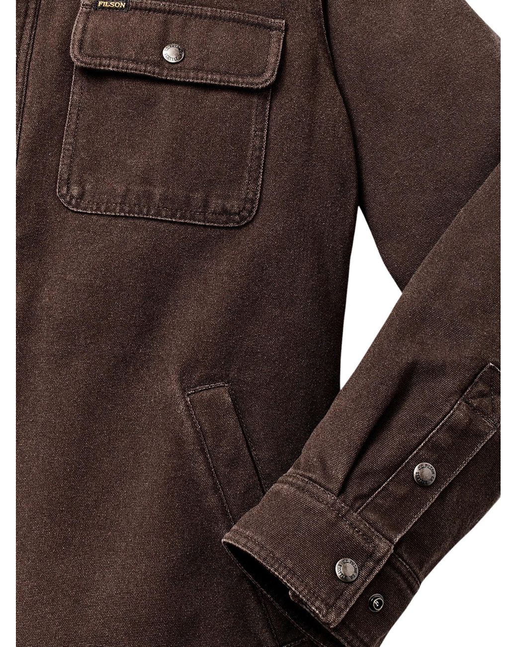 Filson Brown Fleece-Lined Jac-Shirt for men