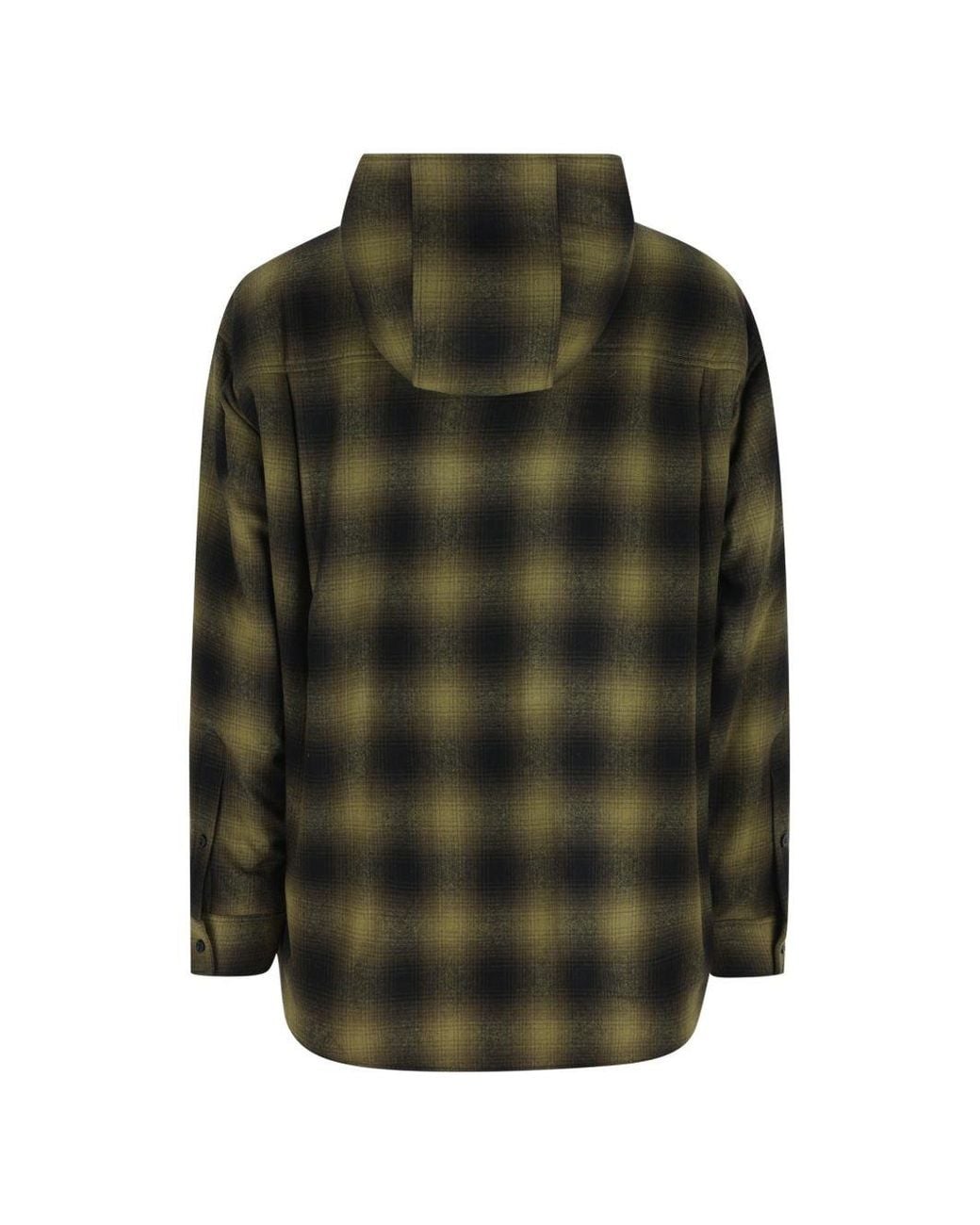 Balenciaga Green Checked Flannel Shirt for men