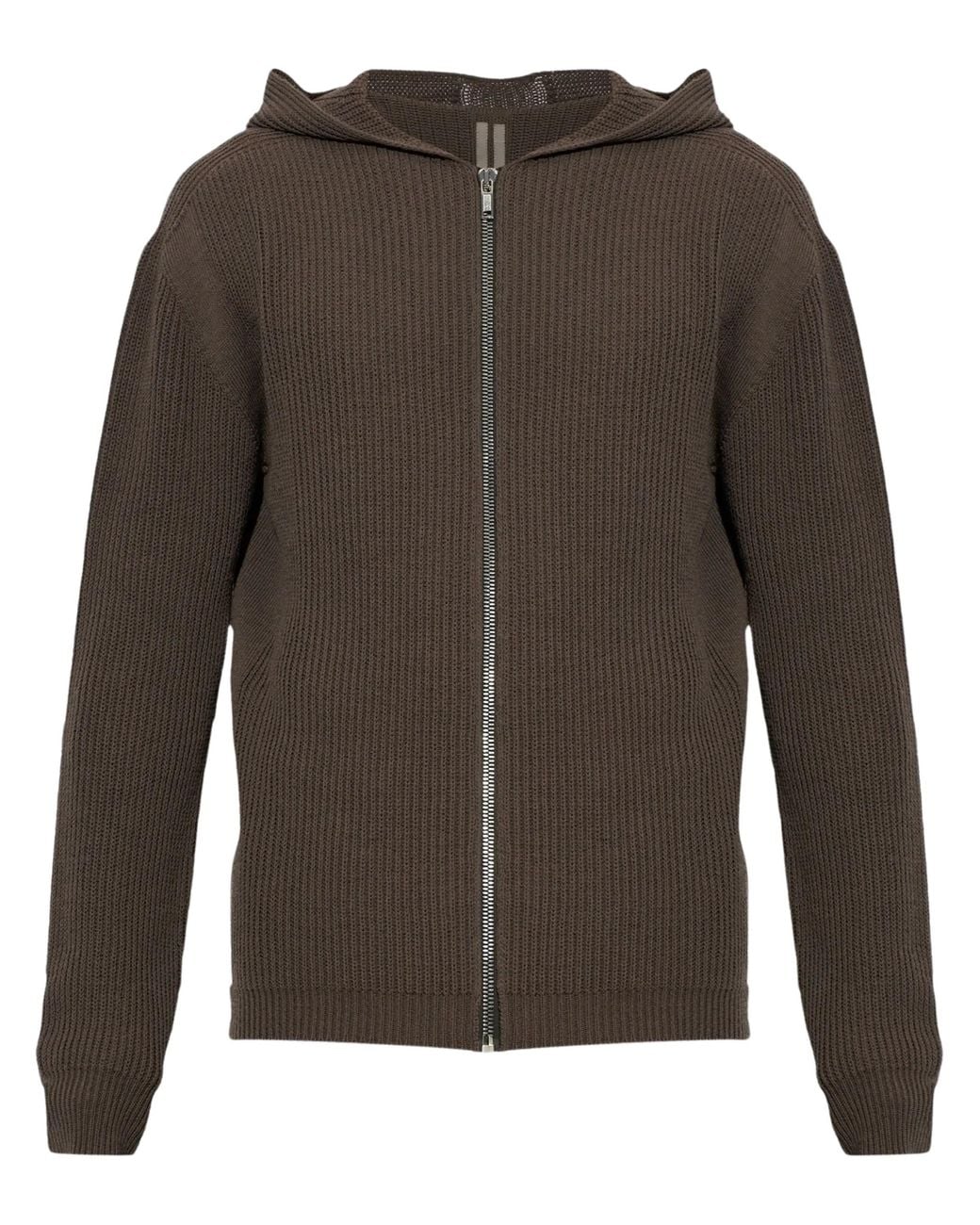 Rick Owens Brown Hooded Cardigan By for men