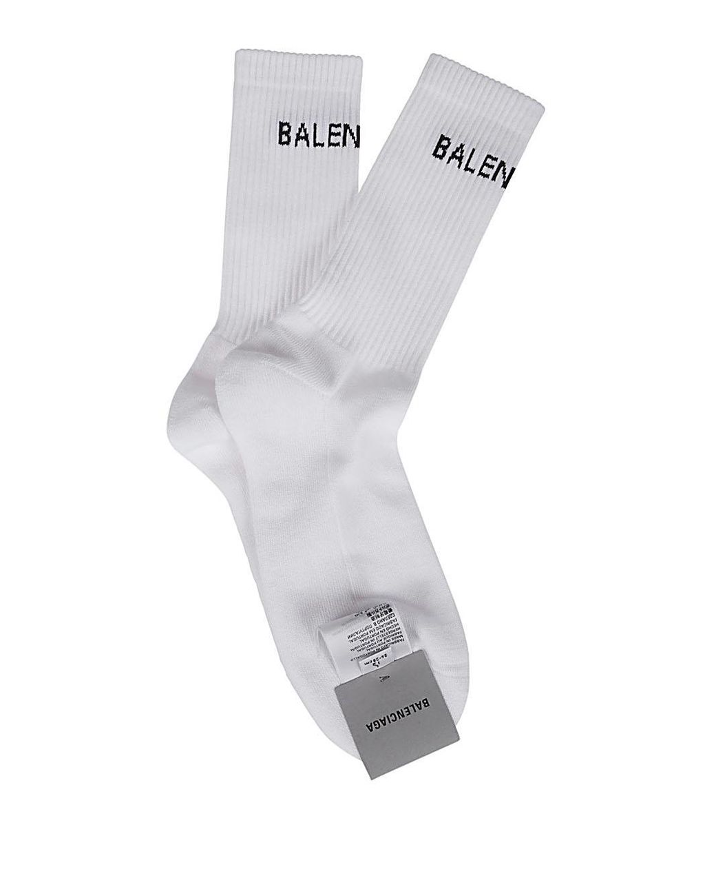 Balenciaga Socks With Logo in White for Men | Lyst