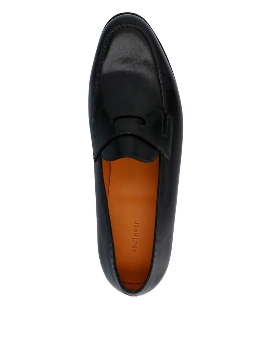 John Lobb Black Lopez Leather Loafers for men