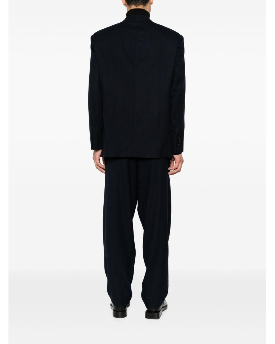 Giorgio Armani Black Wool Double-Breasted Suit for men