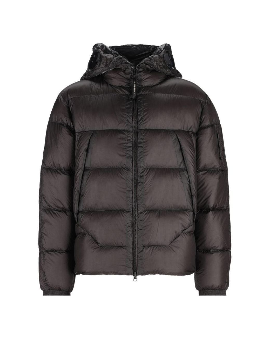 C P Company Black Short Down Jacket for men