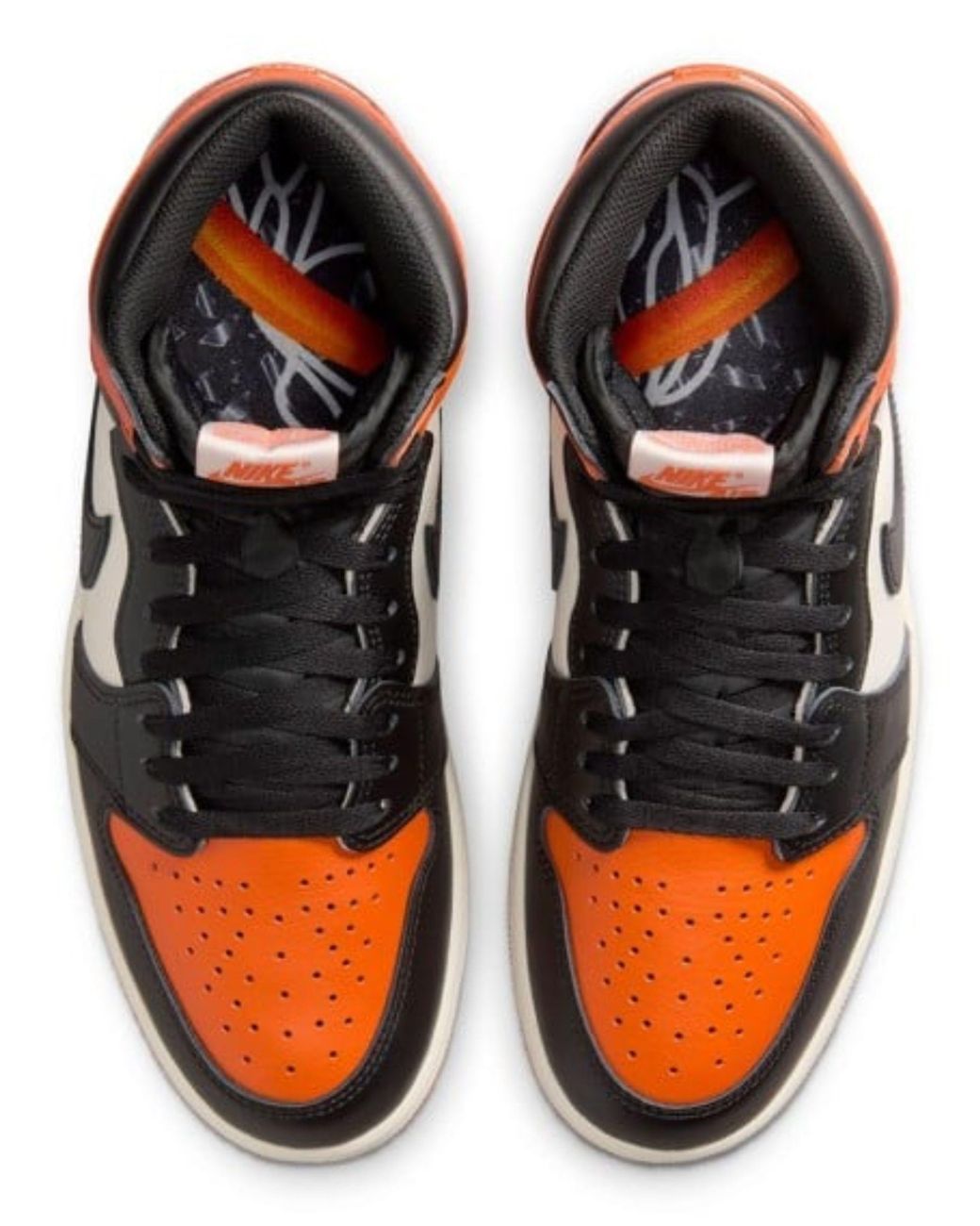 orange jordans mens