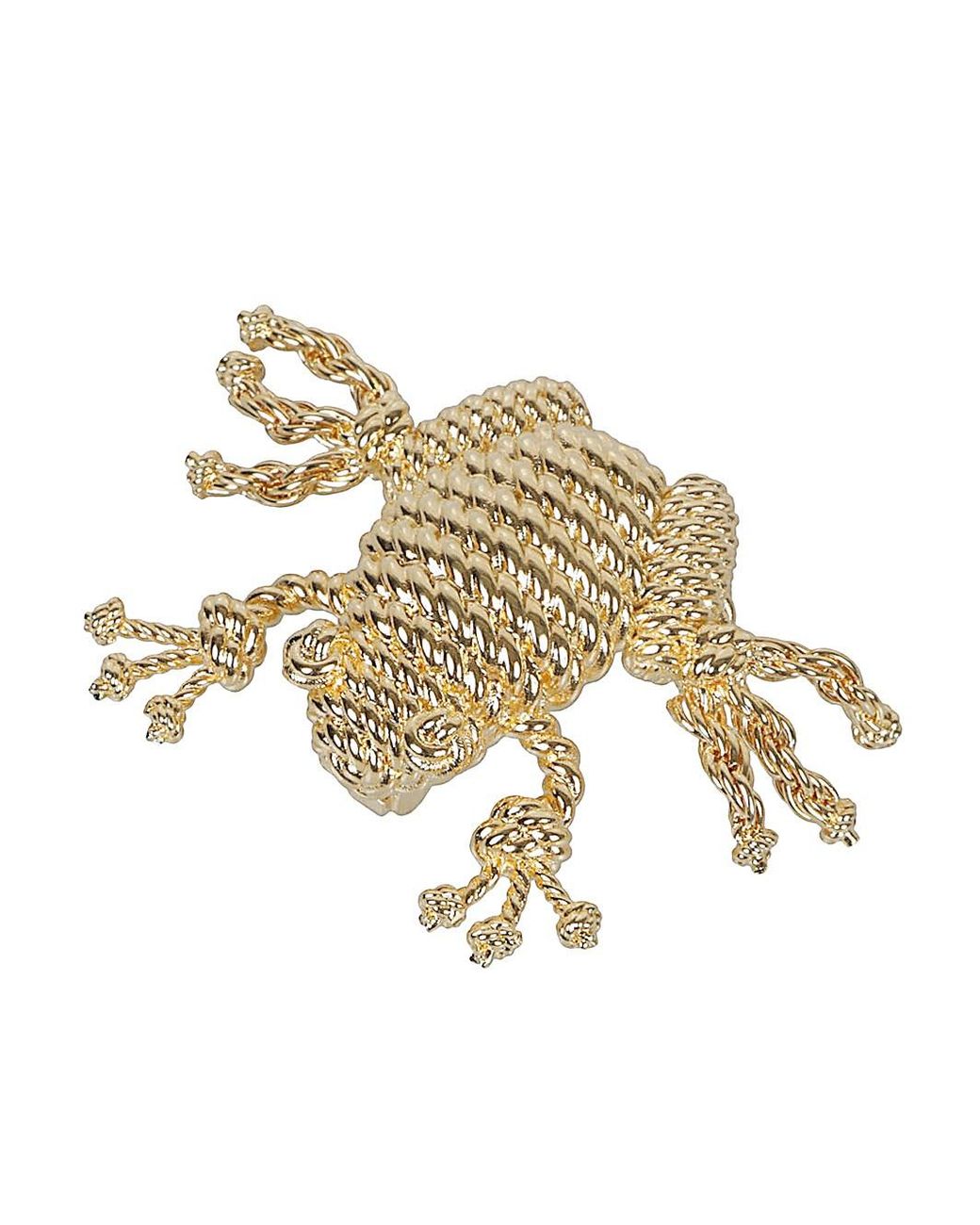 Loewe Metallic Metal Frog Brooch
