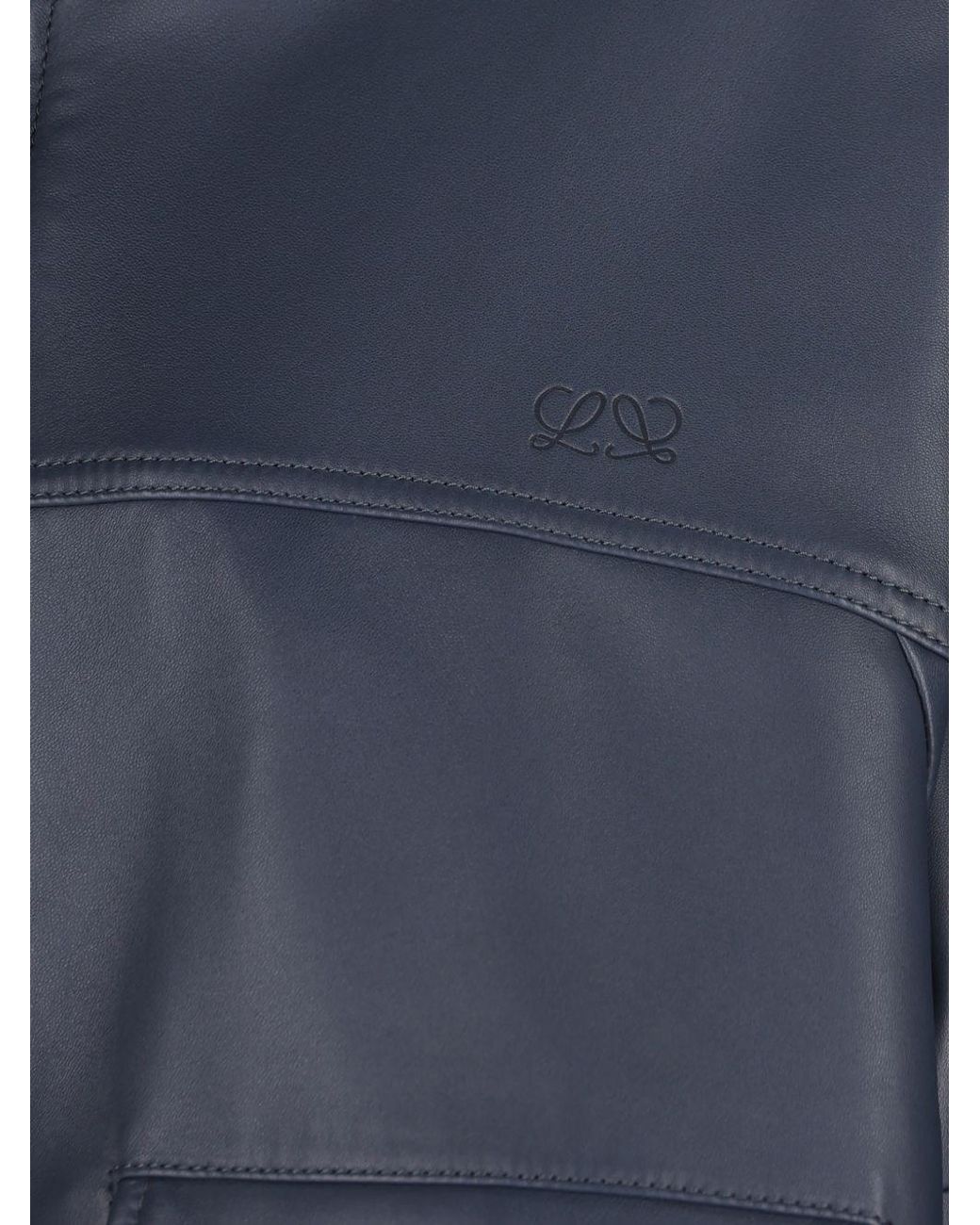 Loewe Blue Leather Jacket