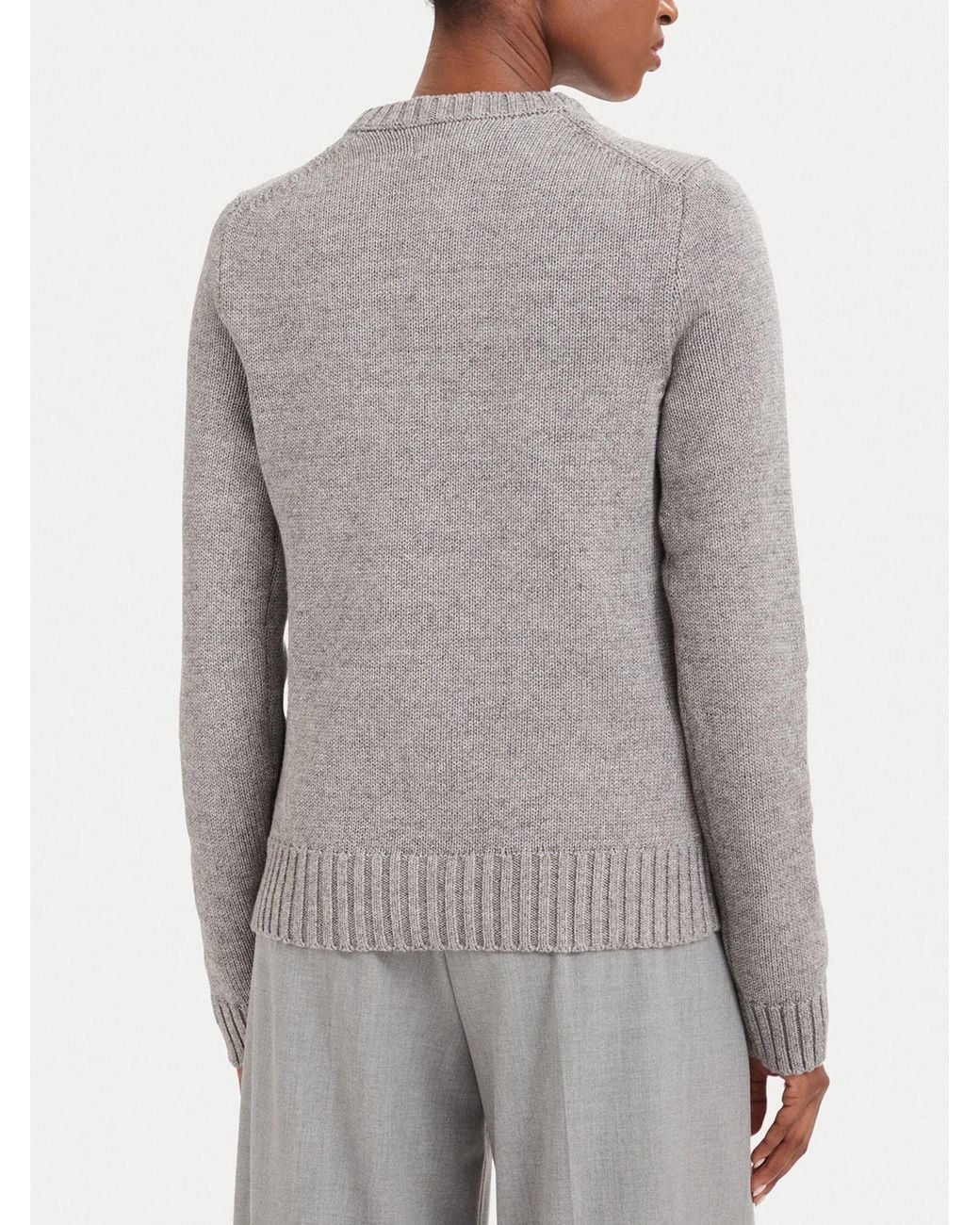 Polo Ralph Lauren Gray Flag Knit Sweater