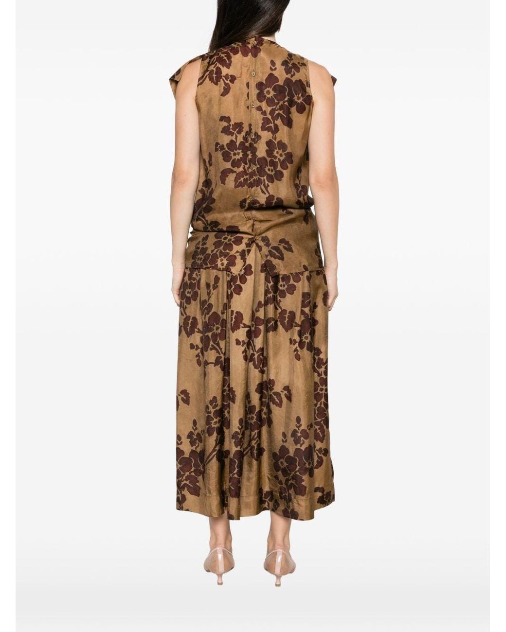 Uma Wang Brown Teet Printed Top