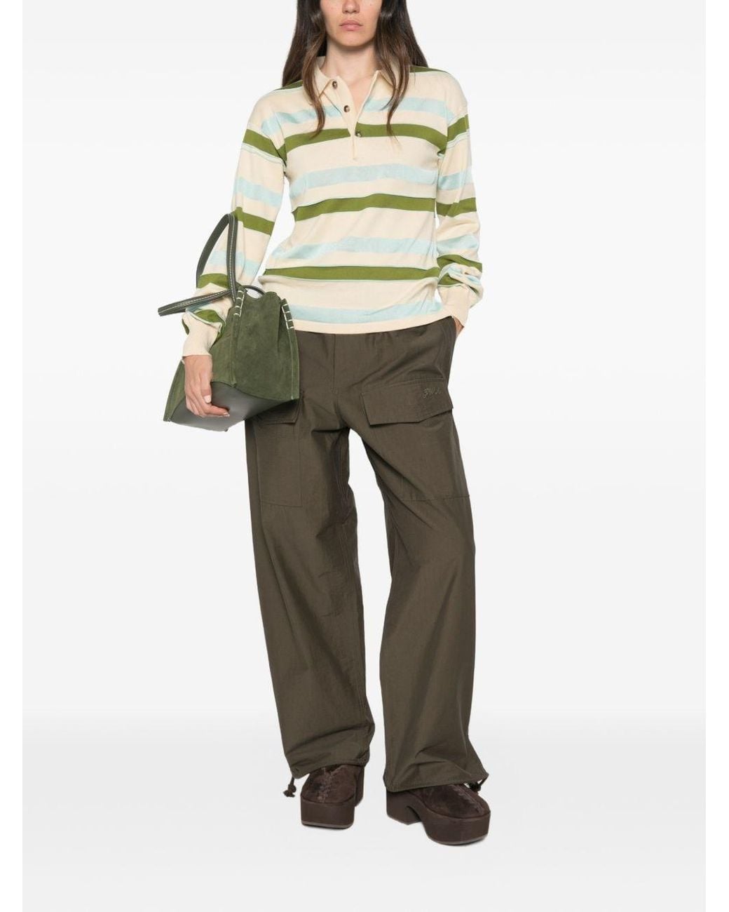 J.W. Anderson Gray Cotton Parachute Trousers