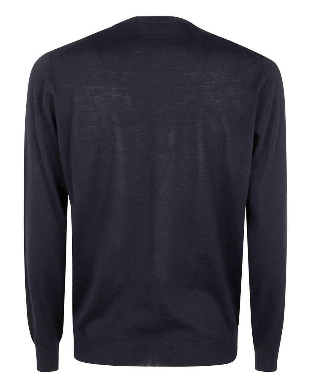 FILIPPO DE LAURENTIIS Blue Merino Wool Crew Neck Sweater for men