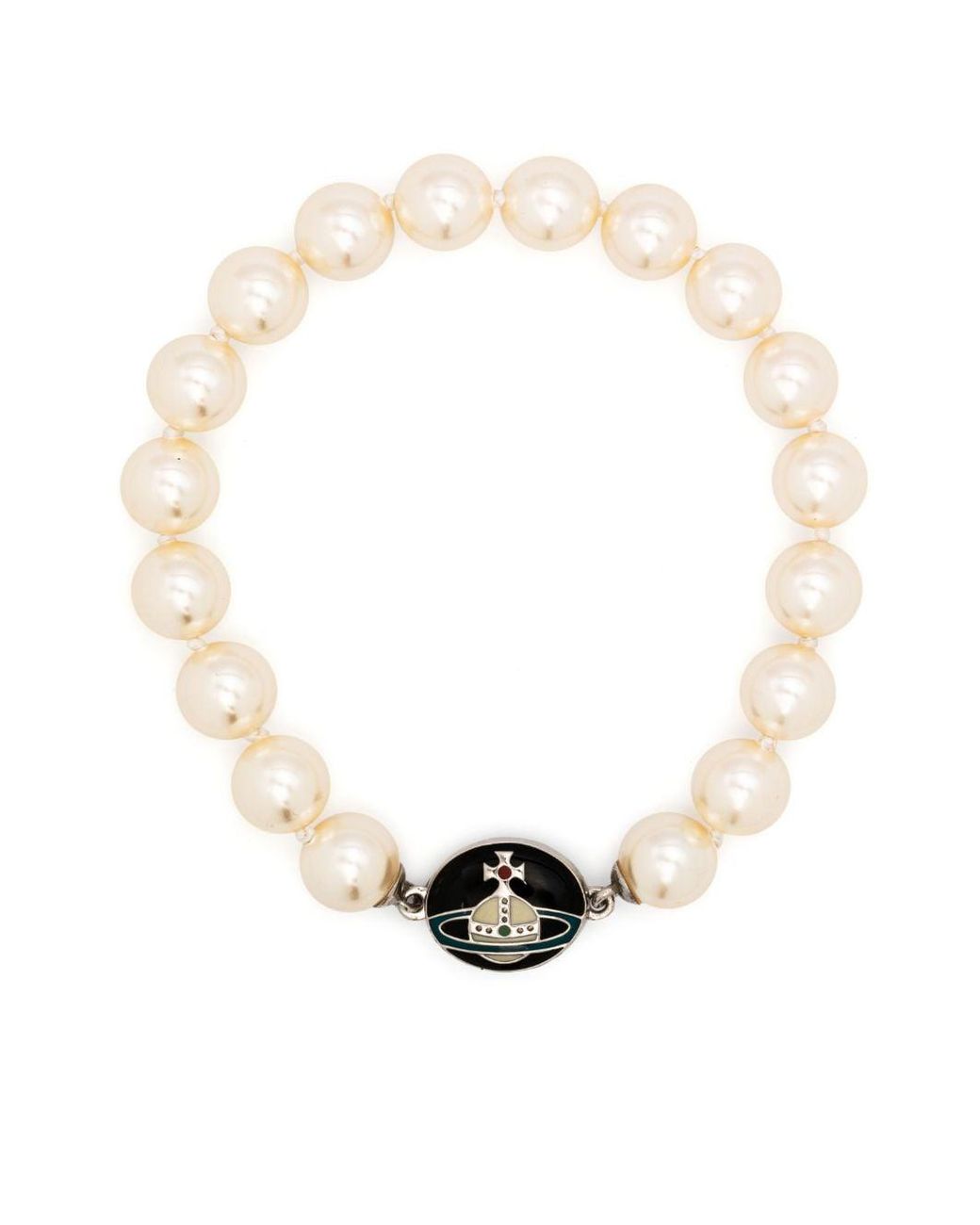 Vivienne Westwood Loelia Orb-plaque Bracelet in White | Lyst UK