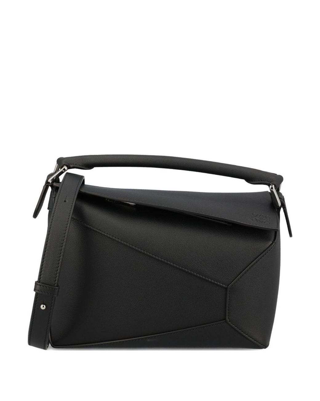 Loewe Black Puzzle Edge Small Leather Handbag