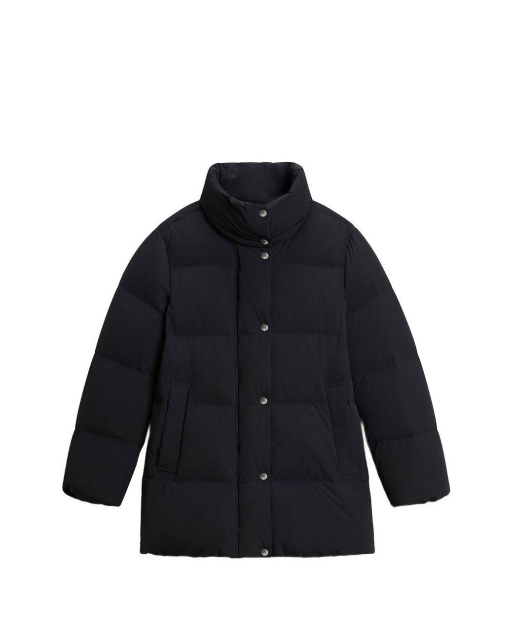 Woolrich Blue Madison Midi Down Jacket