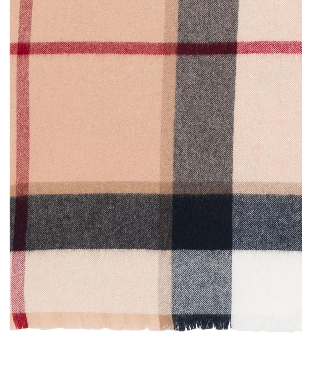 Barbour Natural Checked Wool Scarf for men